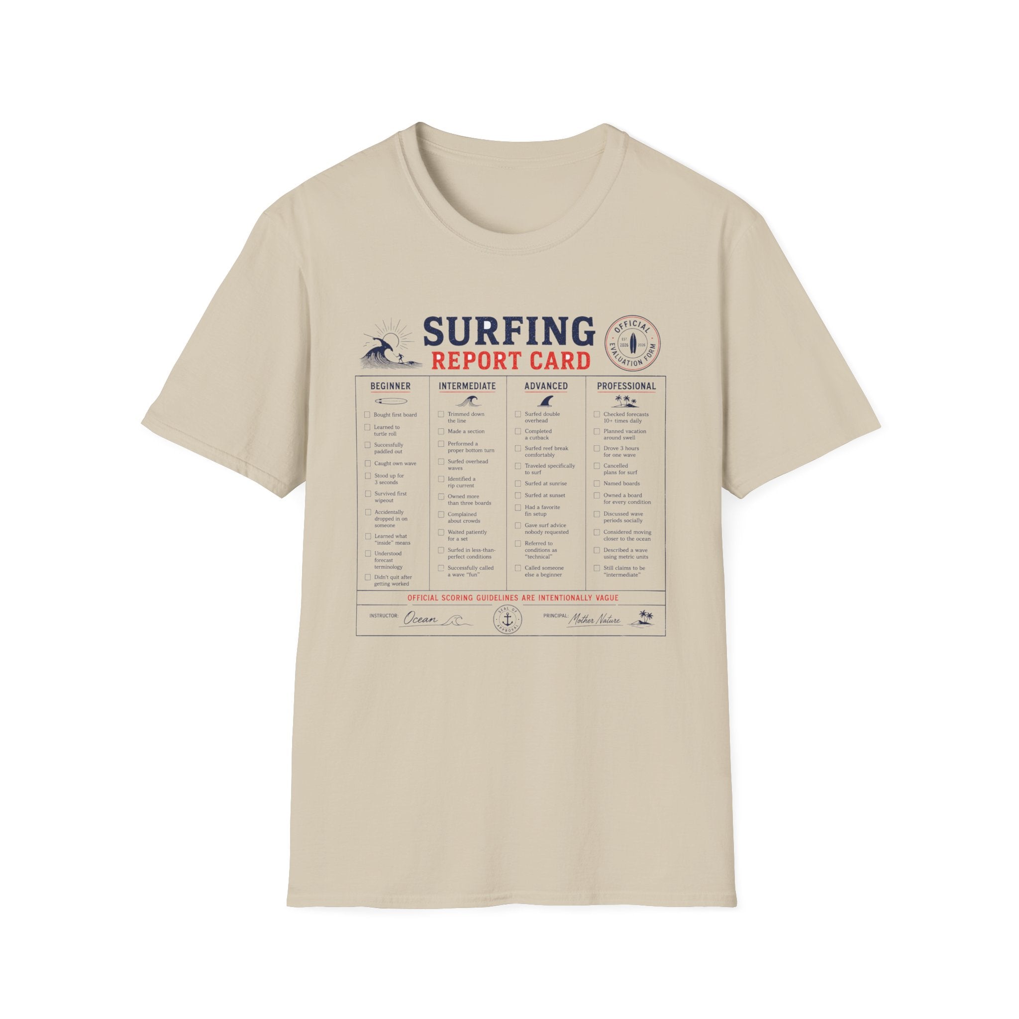 Surfing Report Card T-Shirt