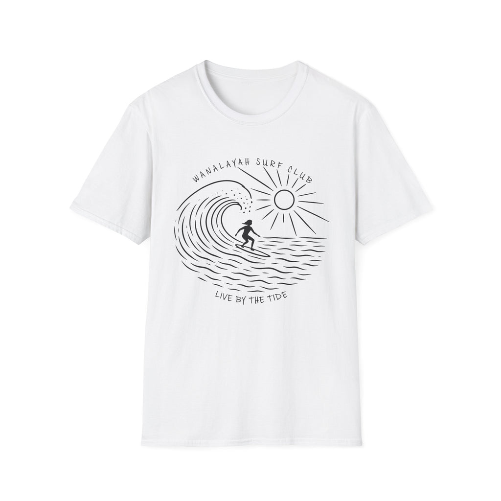 Wanalayah Surf Club-Live By The Tide-Simple T-Shirt