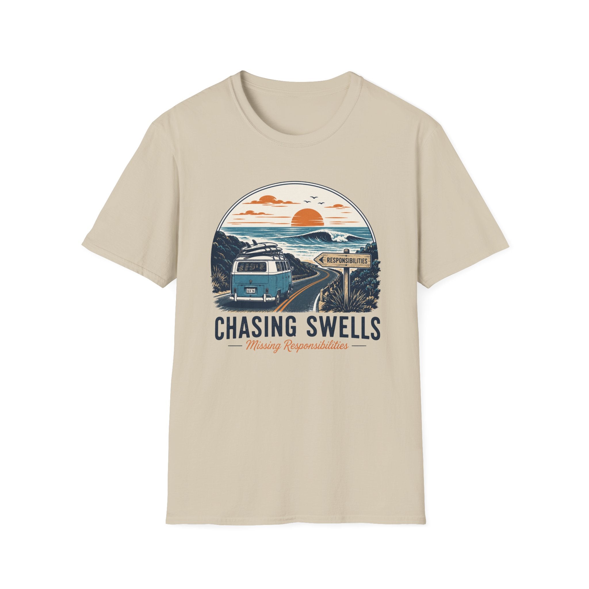 Chasing Swells-Missing Responsibilities T-Shirt