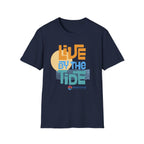 Live By The Tide-Orange Text T-Shirt