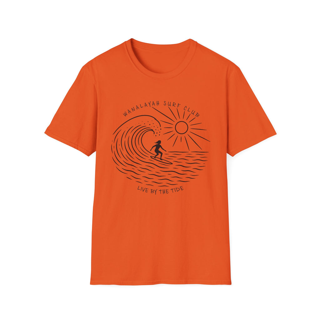 Wanalayah Surf Club-Live By The Tide-Simple T-Shirt