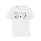 Paddled Out. Saw Shark. Left. T-Shirt