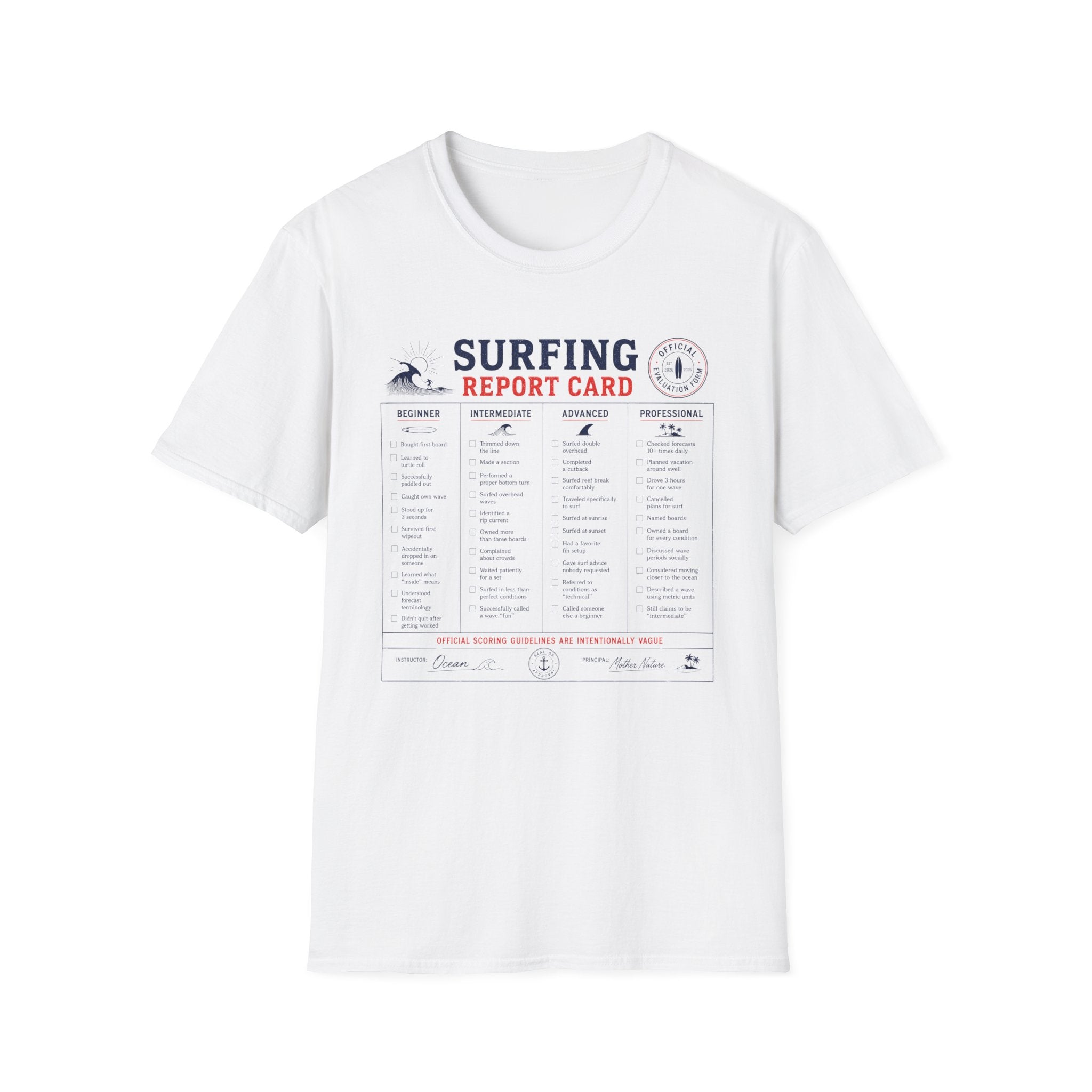 Surfing Report Card T-Shirt