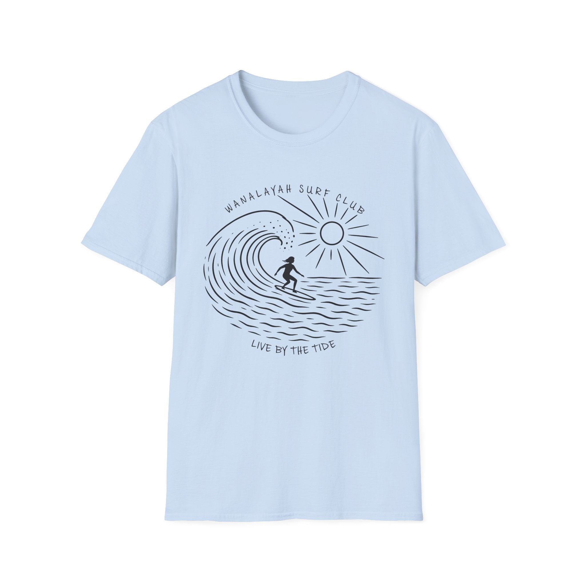 Wanalayah Surf Club-Live By The Tide-Simple T-Shirt