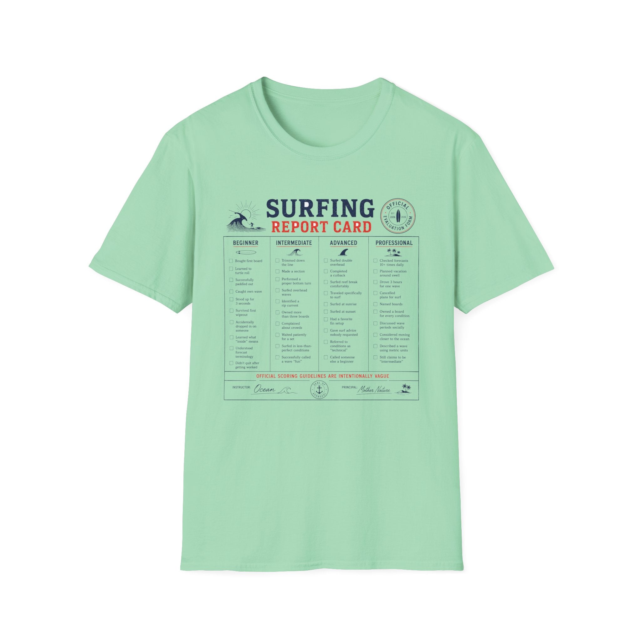Surfing Report Card T-Shirt