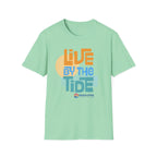Live By The Tide-Orange Text T-Shirt