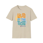 Live By The Tide-Orange Text T-Shirt