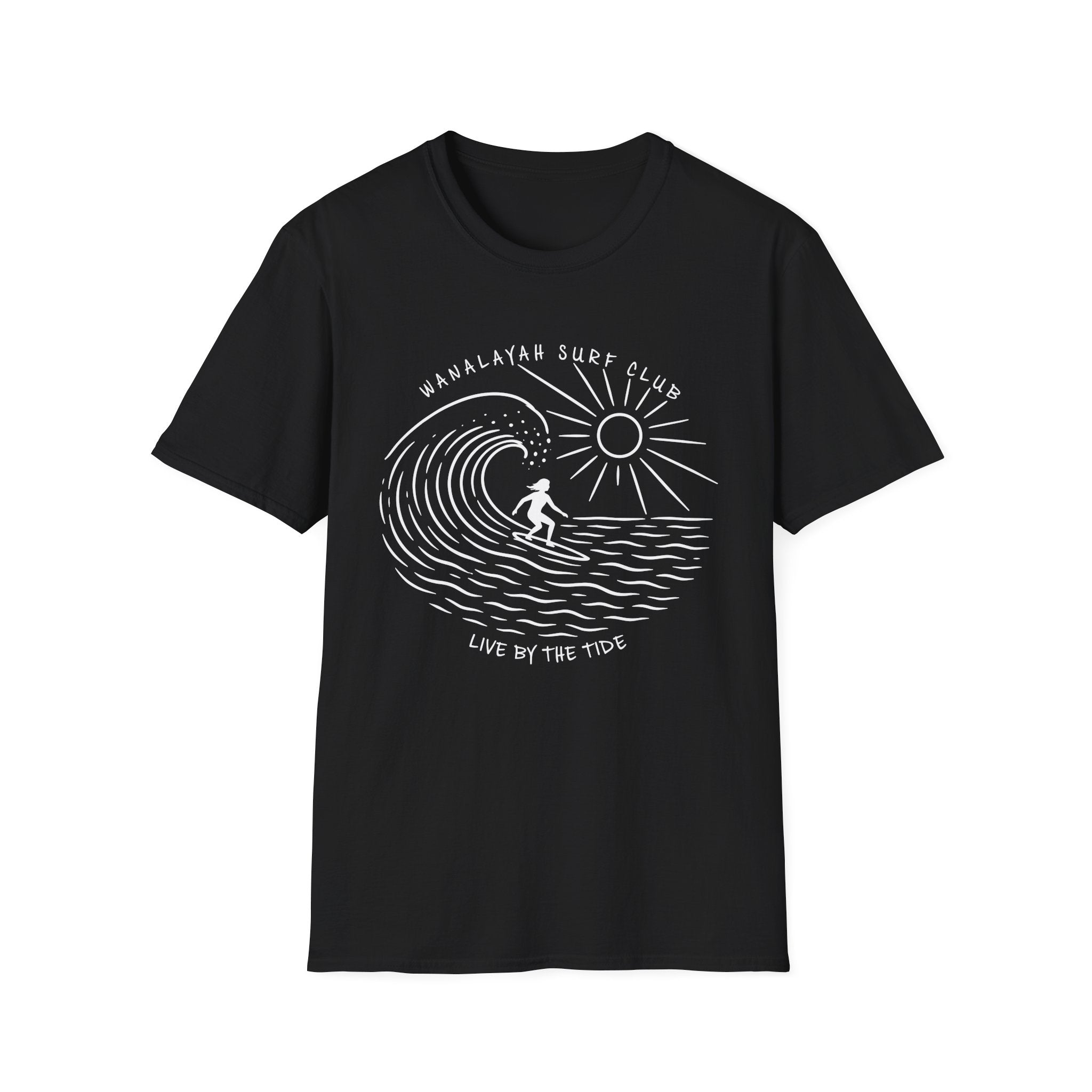 Wanalayah Surf Club-Live By The Tide-Simple T-Shirt