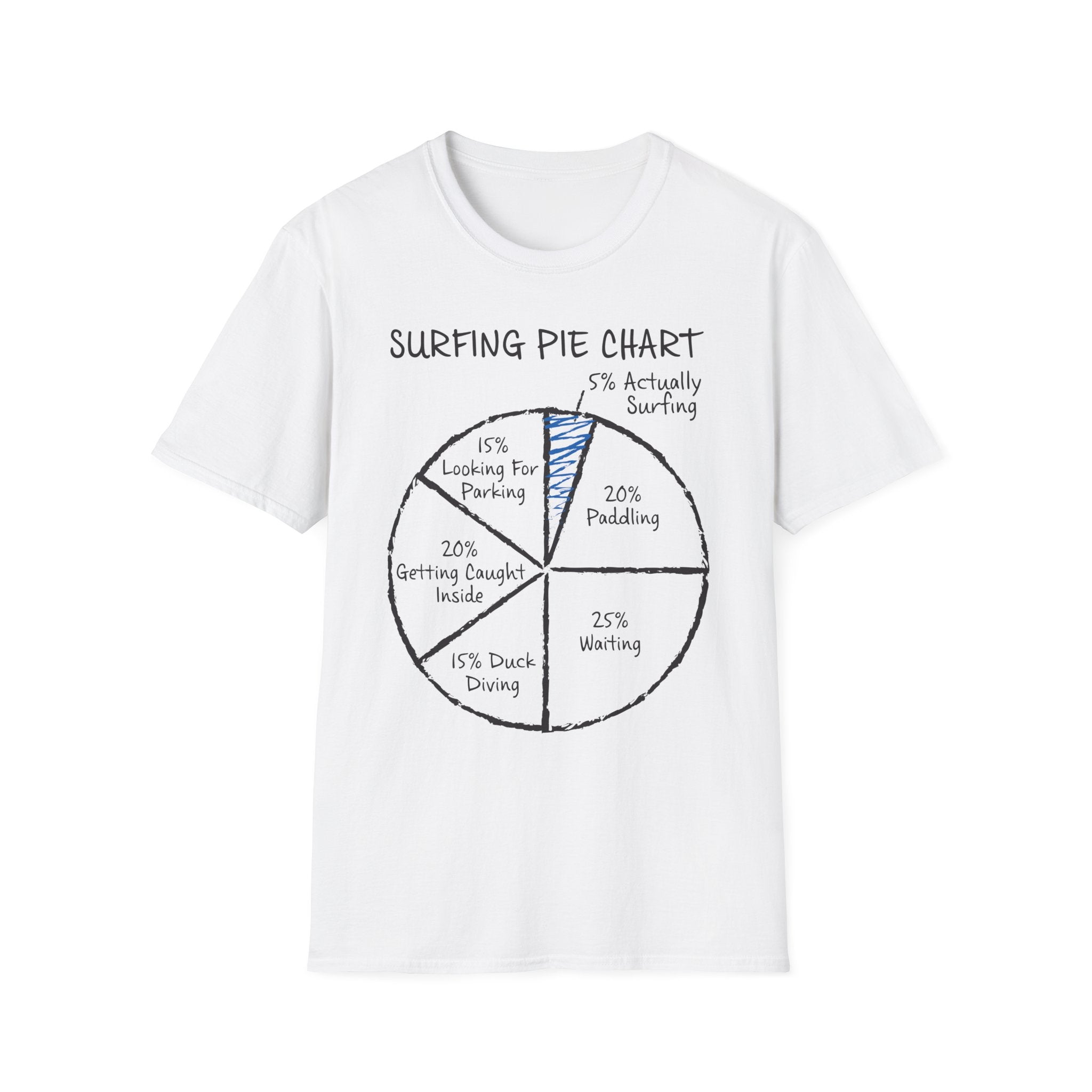 Surfing Pie Chart T-Shirt