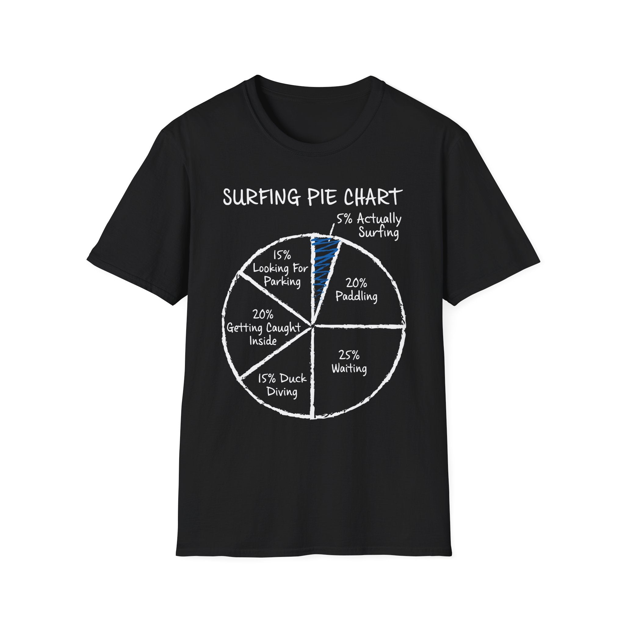 Surfing Pie Chart T-Shirt