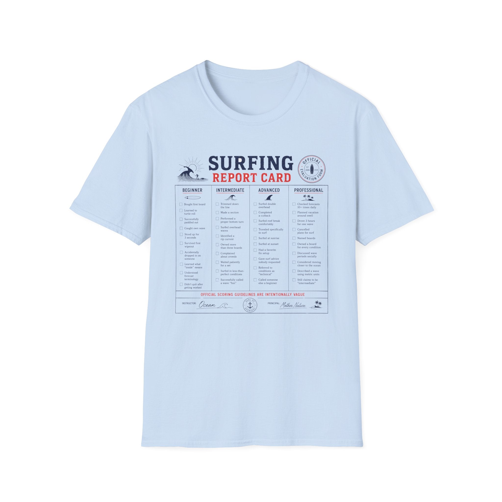 Surfing Report Card T-Shirt
