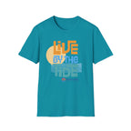 Live By The Tide-Orange Text T-Shirt
