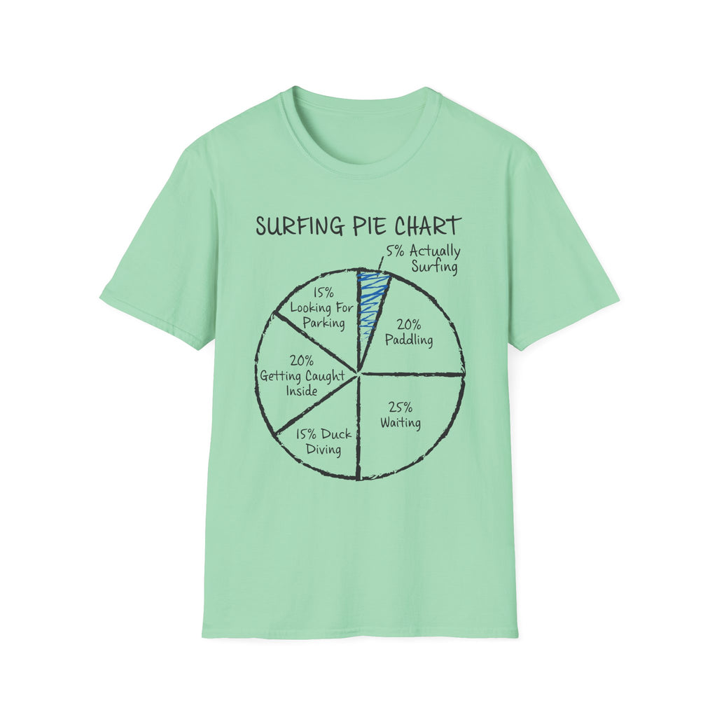 Surfing Pie Chart T-Shirt