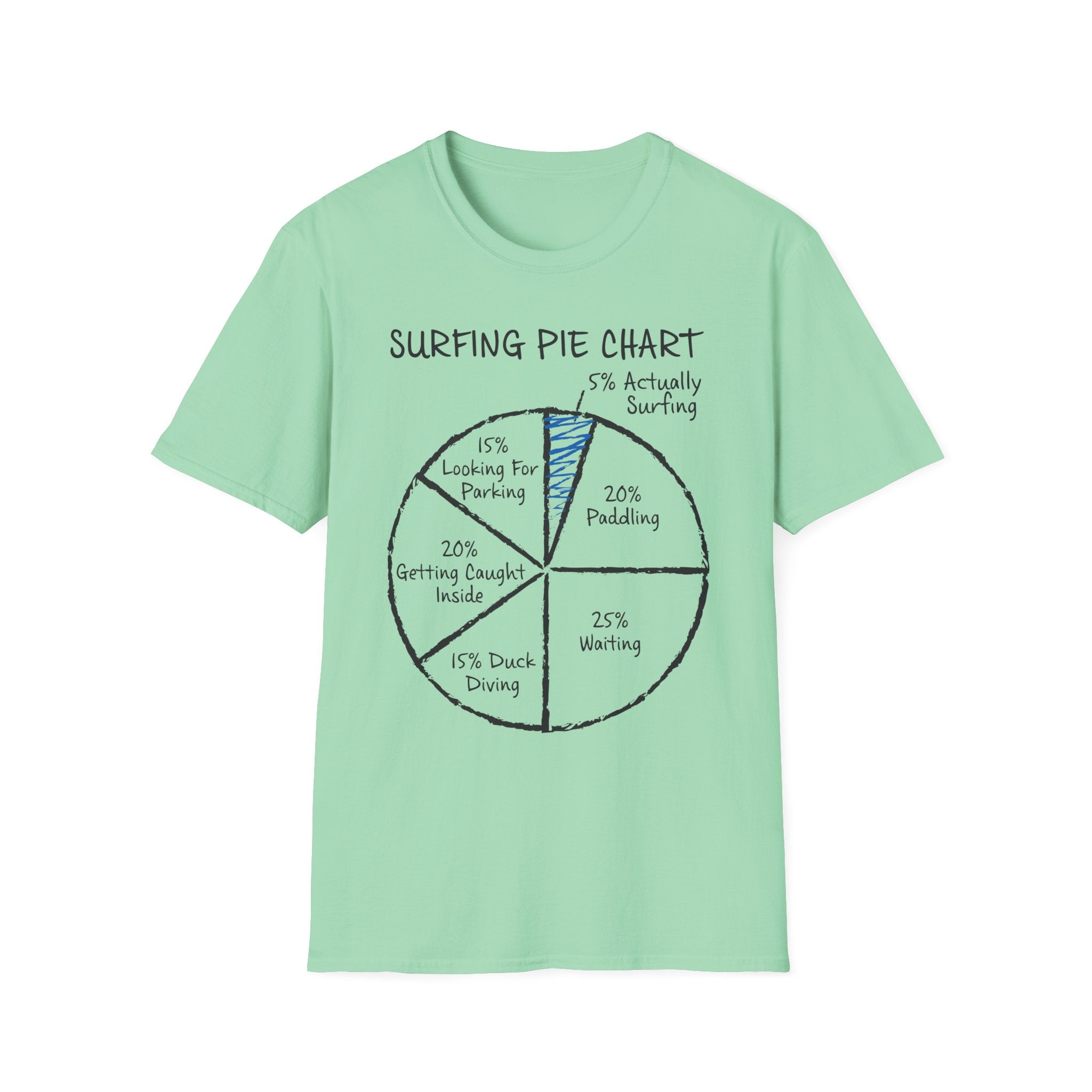 Surfing Pie Chart T-Shirt