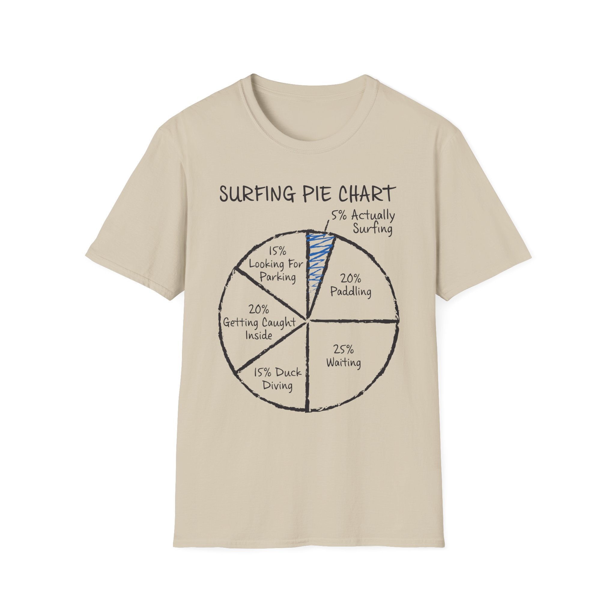 Surfing Pie Chart T-Shirt