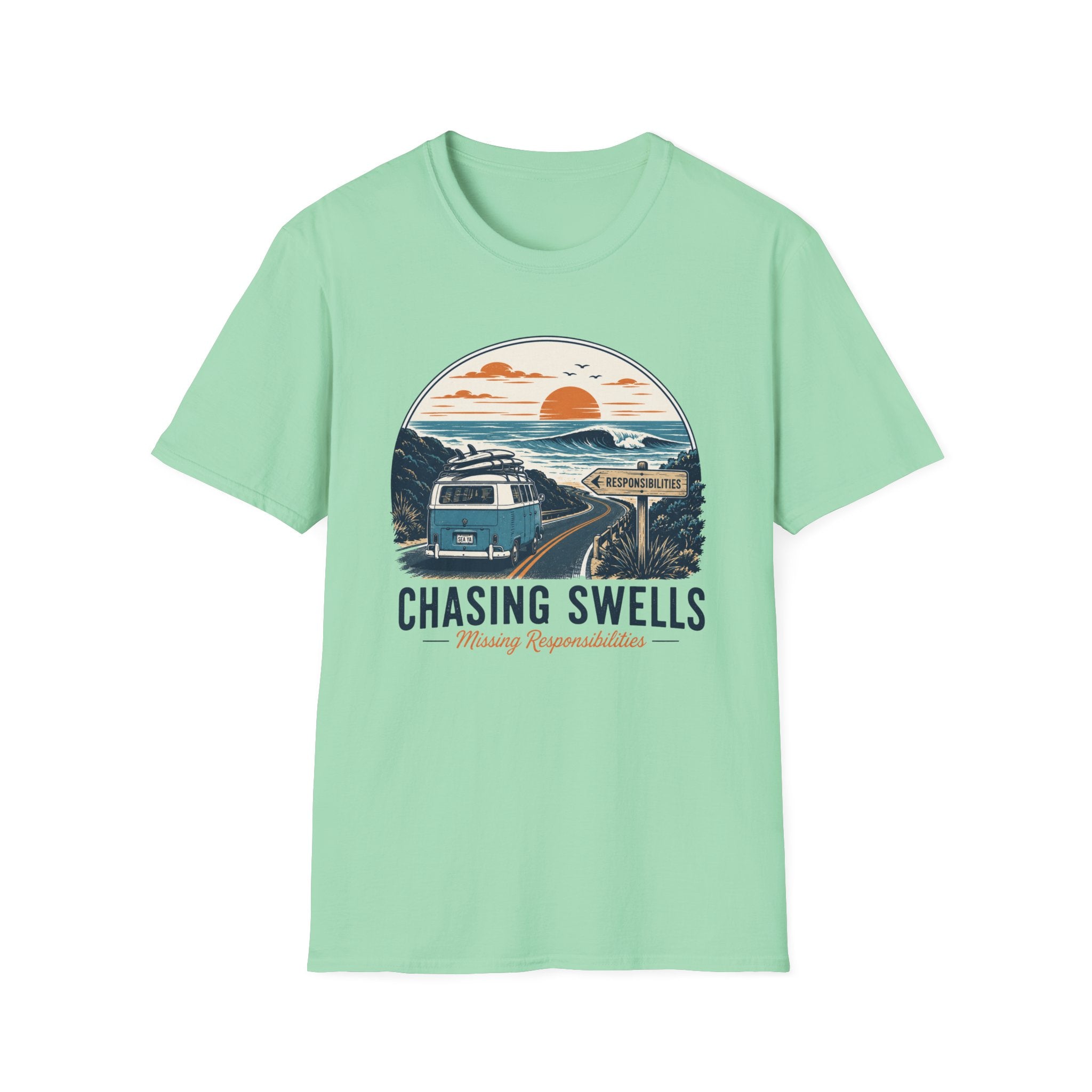 Chasing Swells-Missing Responsibilities T-Shirt