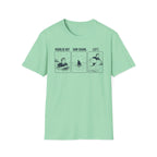Paddled Out. Saw Shark. Left. T-Shirt