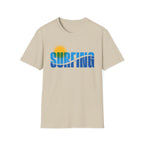 SURFING Text With Wave Through T-Shirt