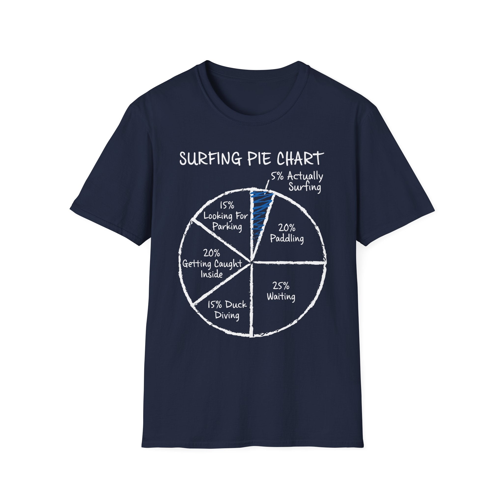 Surfing Pie Chart T-Shirt